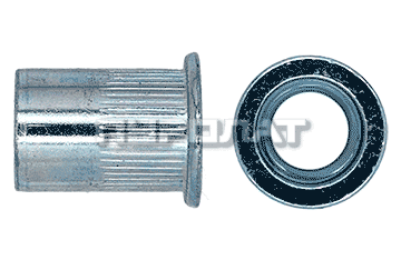 Заклепка-гайка пл. бор. нас. M  8, L18,0 (1,0-3,0) оцинк  (250)
