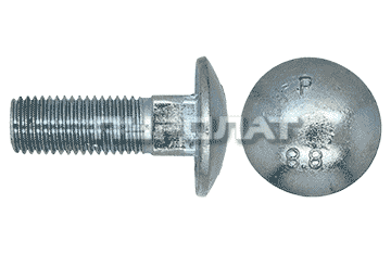 Болт DIN  603 M 12x 25 8.8 оцинк П/Р / ГОСТ 7802-81  (50)