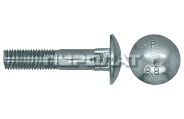 Болт DIN  603 M 12x 50 8.8 оцинк Н/Р / ГОСТ 7802-81  (50)