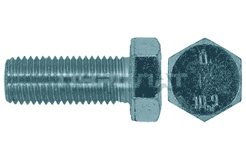Болт DIN  933 M 10x 70 10.9 оцинк / ГОСТ 7798-70 / ГОСТ 7805-70  (25)