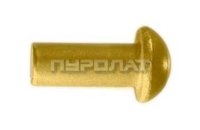 Заклепка ГОСТ 10299-80   3x  6 латунь (MS) / ~ DIN  660  (1000)