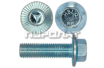 Болт DIN 6921 M 16x 80 кл.пр.  8.8 оцинк П/Р  (25)