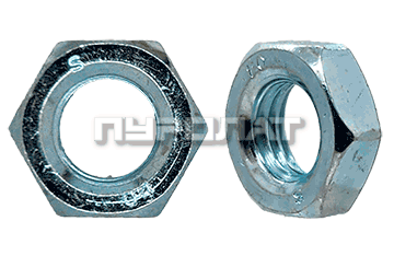Гайка DIN  936 M  8 оцинк / ~ ГОСТ 5916-70  (500)