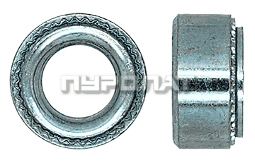 Гайка запресовочная S-M6-0 оцинк  (500)